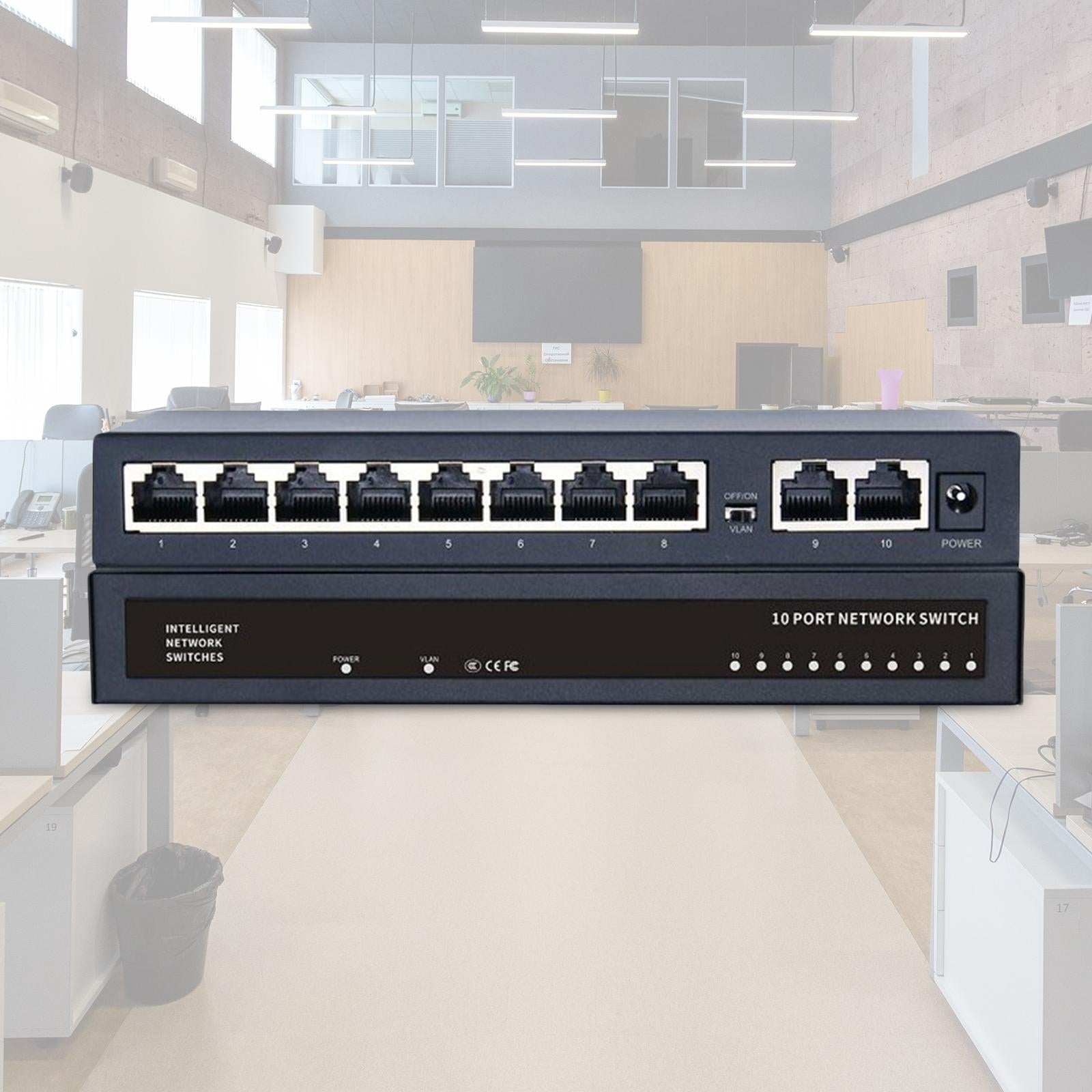 10 Port Gigabit Ethernet Switch 1000Mbps for Video Surveillance Hotels