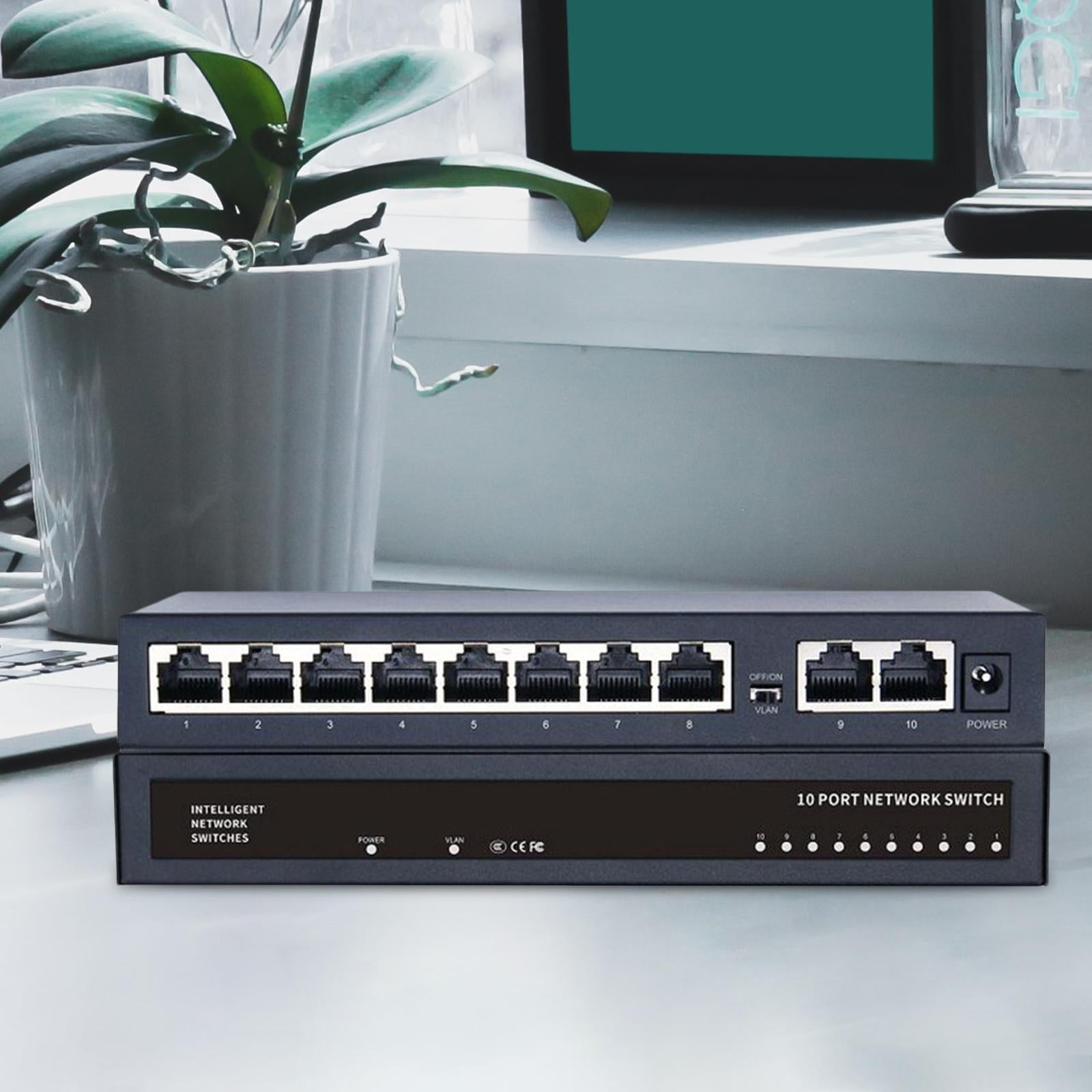 10 Port Gigabit Ethernet Switch 1000Mbps for Video Surveillance Hotels