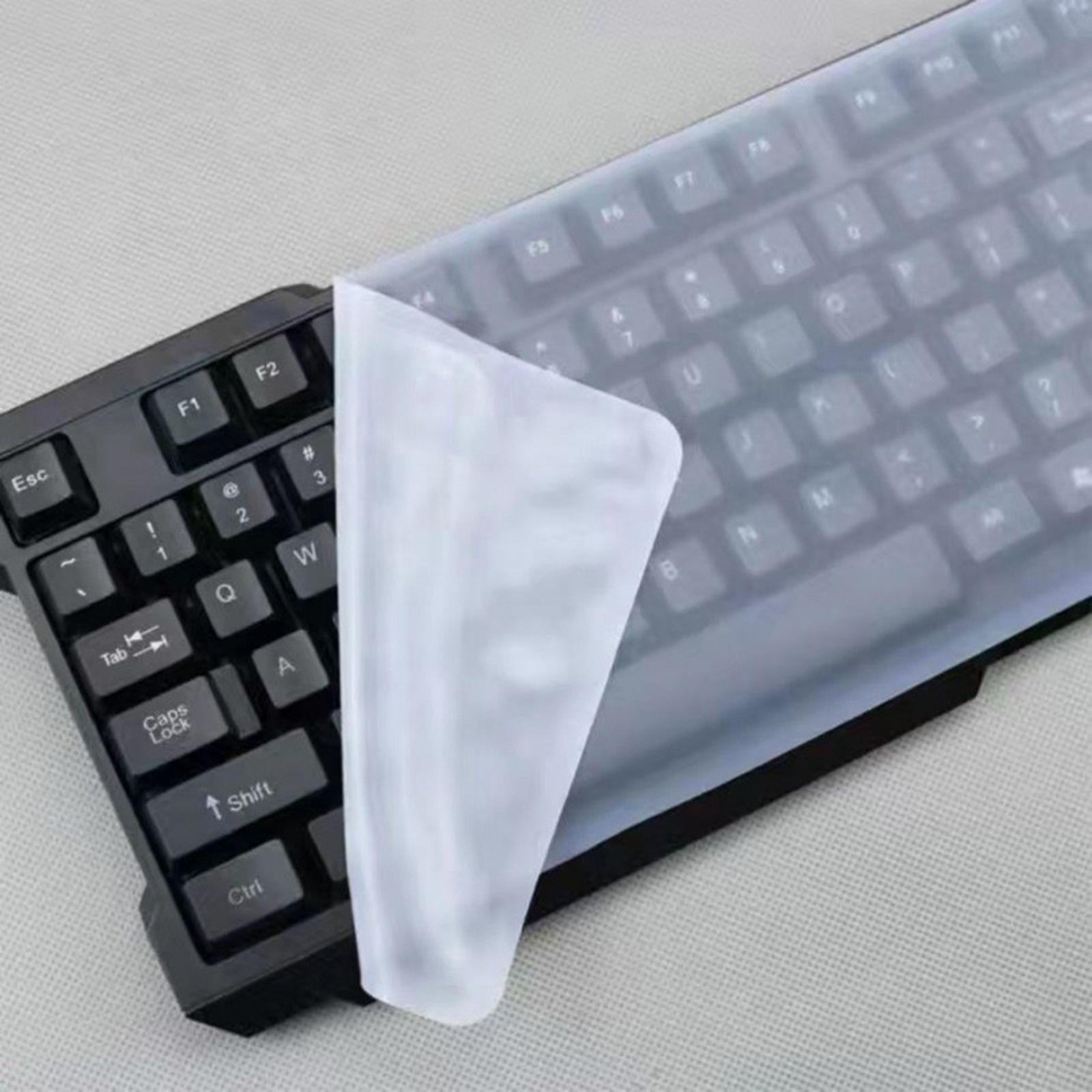 2 Pieces Keyboard Protector Cover Skin Durable Soft Washable Silicone Laptop 12inch-14inch Clear