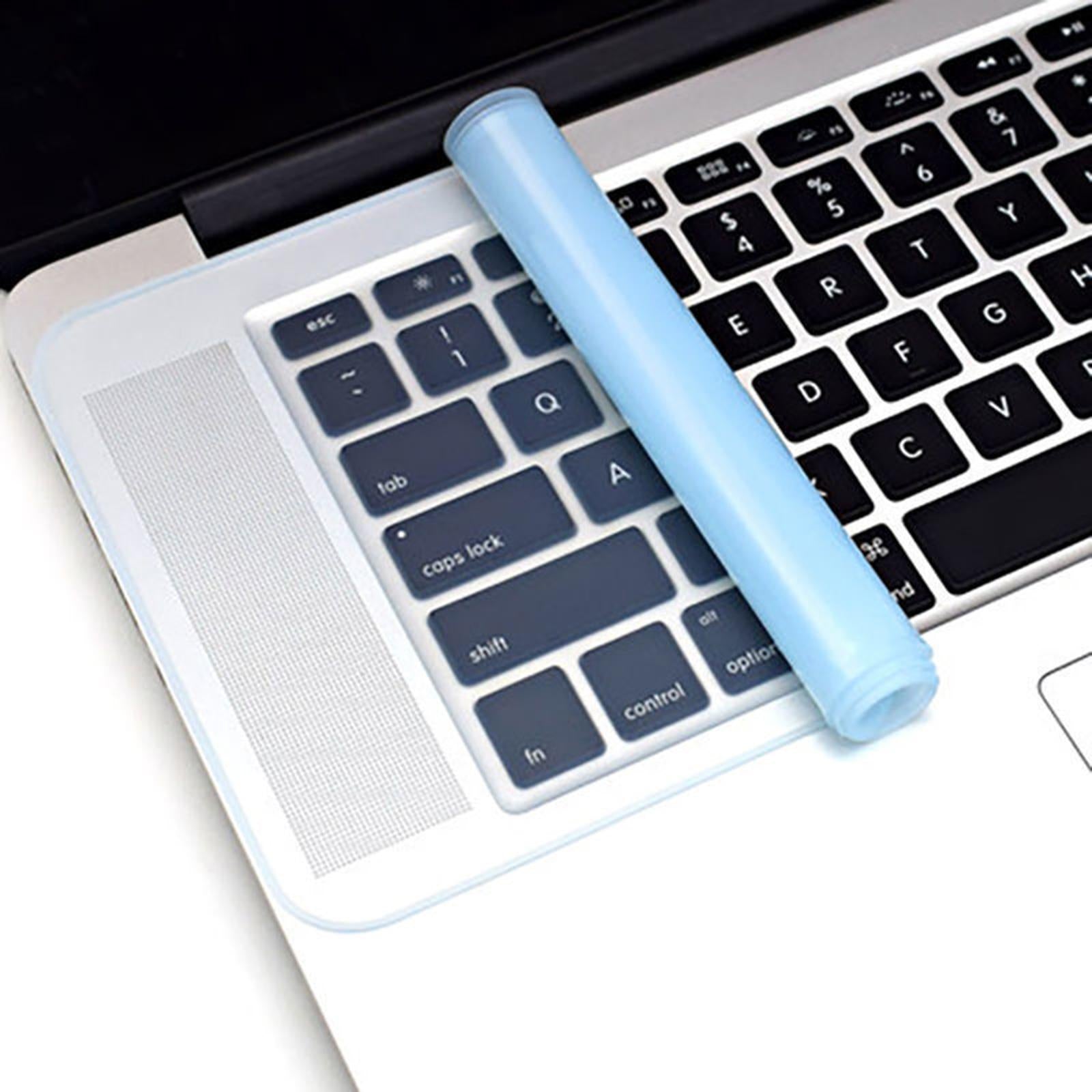 2 Pieces Keyboard Protector Cover Skin Durable Soft Washable Silicone Laptop 15inch-17inch Blue