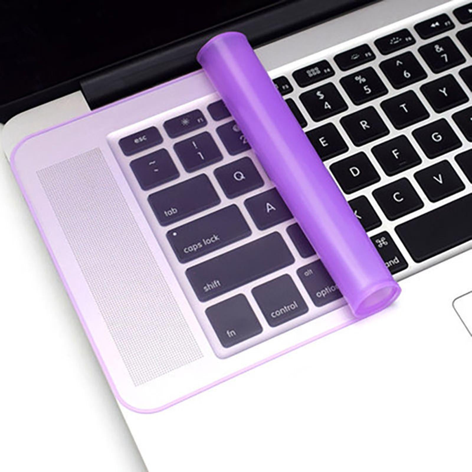 2 Pieces Keyboard Protector Cover Skin Durable Soft Washable Silicone Laptop 15inch-17inch Purple