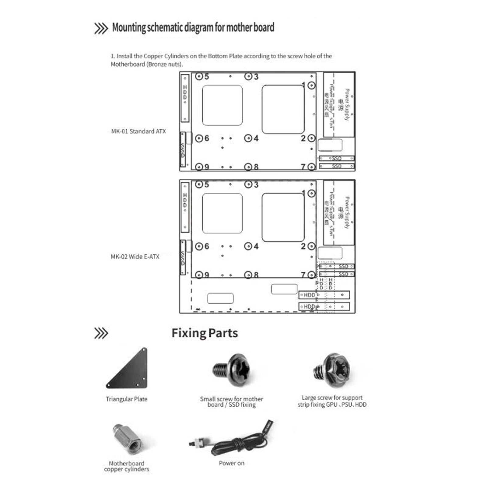 Computer Chassis Frame Spare Easy to Use Fitments Stable Open Air Case Frame