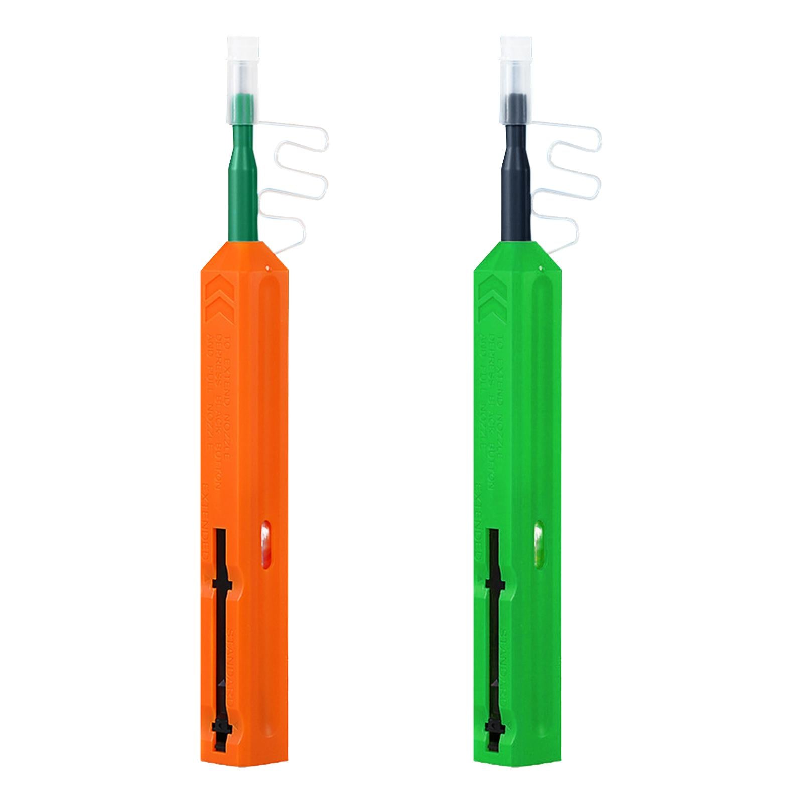 Fiber Optic Cleaning Pen Cleaning Tool with Protection Cap Fiber Cleaner Pen Orange 2.5mm SC