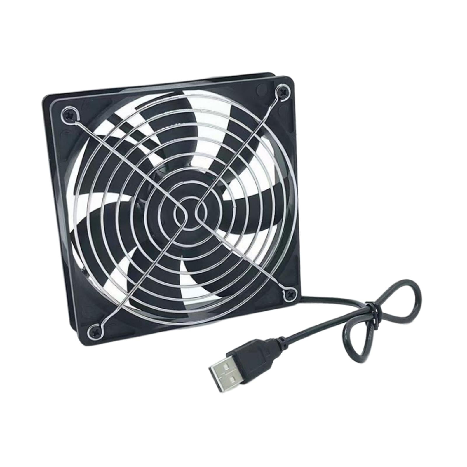 Radiator Cooling Fan 5V USB Computer Cabinet Cooling for Desktop 12cmx12cmx25cm