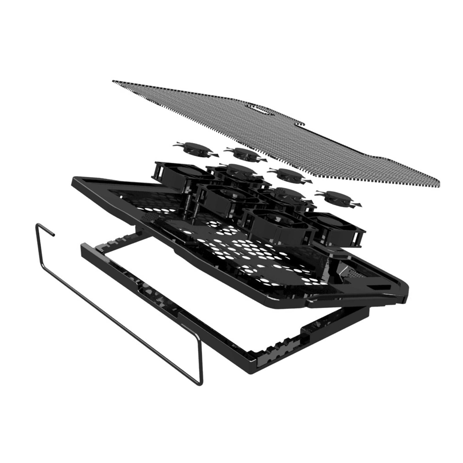 Laptop Cooling Pad with 6 Fans Wind Speed Adjustable Ergonomic Laptop Holder