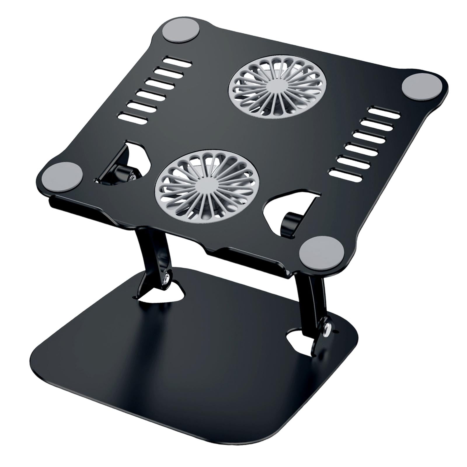 Laptop Stand with Cooling Fan USB Multi Angle Computer Stand for Notebook PC Black