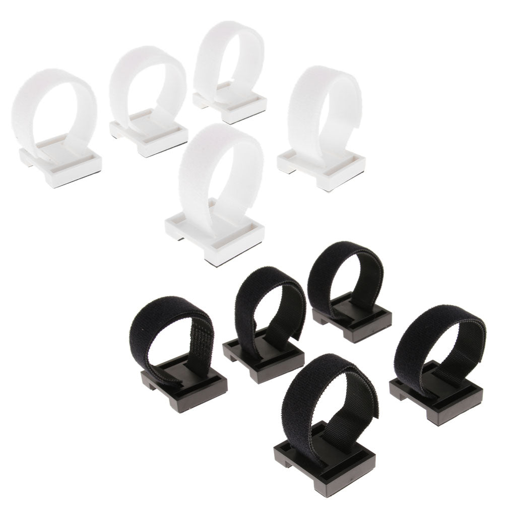 5 Pieces Microphone Clip Holder Support for Wired Wireless Mic Parts Black