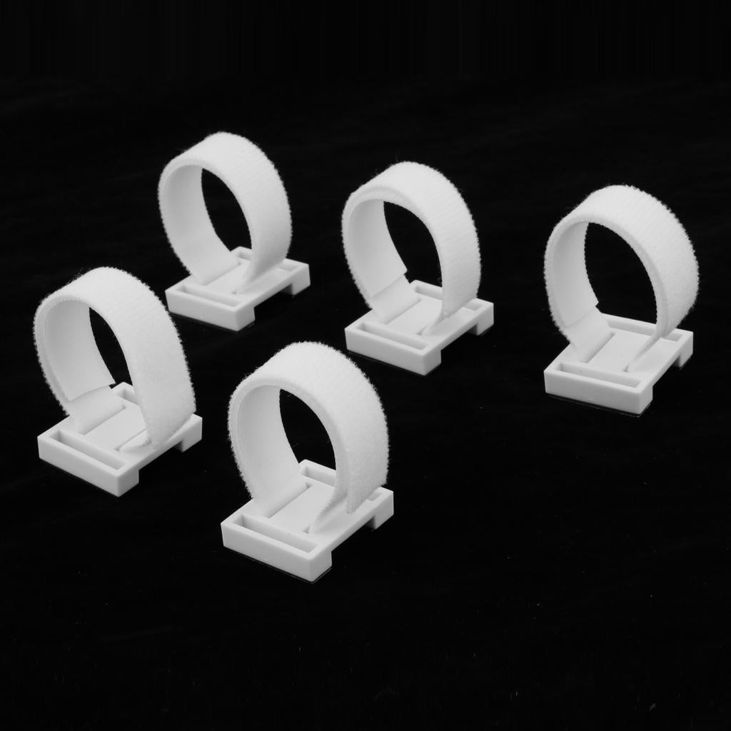 5 Pieces Microphone Clip Holder Support for Wired Wireless Mic Parts White