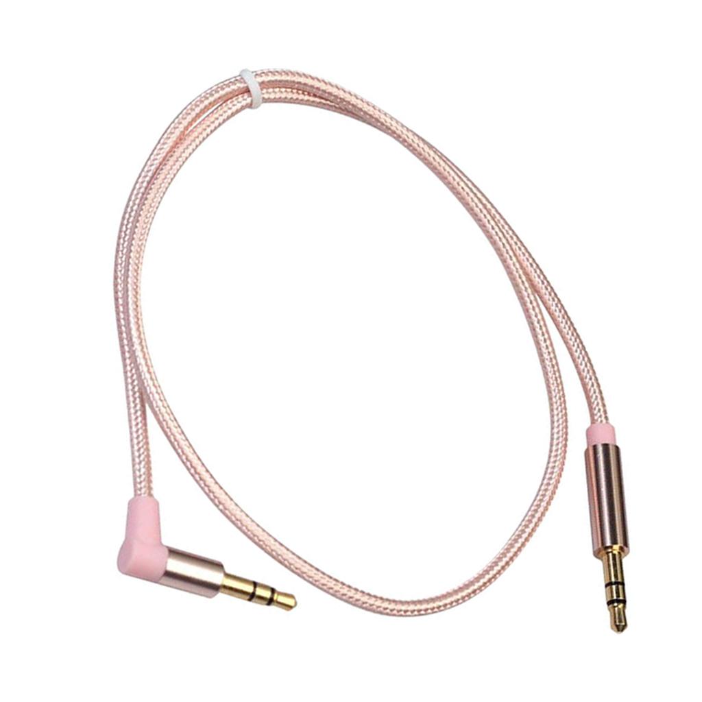 3.5mm Right Angle to Straight Audio Male to Male Stereo Jack Cable Cord 5cm