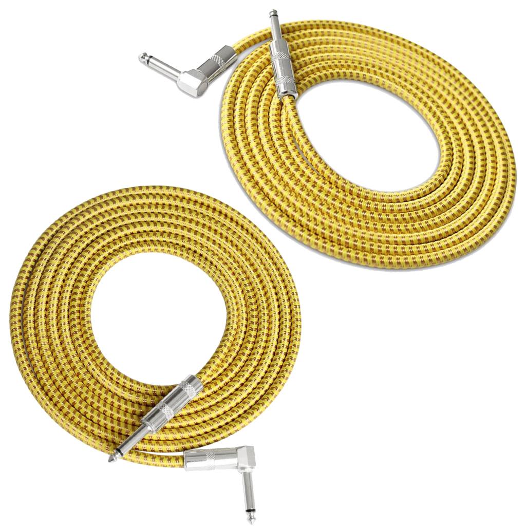 1 Piece 6.5mm Guitar Cable Cord for Electric Bass Guitar Accessory 300cm