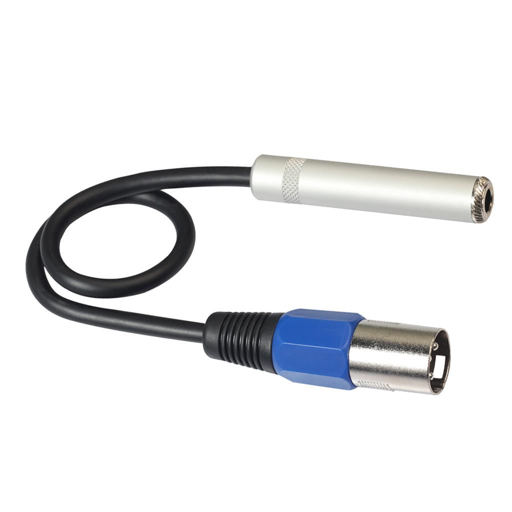 6.35mm Stereo Audio Female to 3-pin XLR Male Cord for Musical Instrument