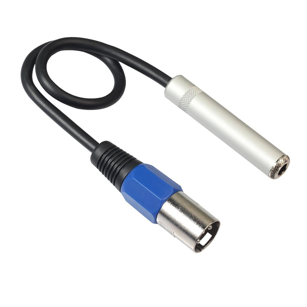 6.35mm Stereo Audio Female to 3-pin XLR Male Cord for Musical Instrument