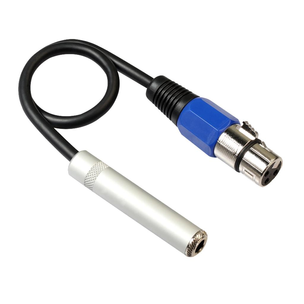 6.35mm Stereo Audio Female to 3 Pin XLR Female Cord for Musical Instrument