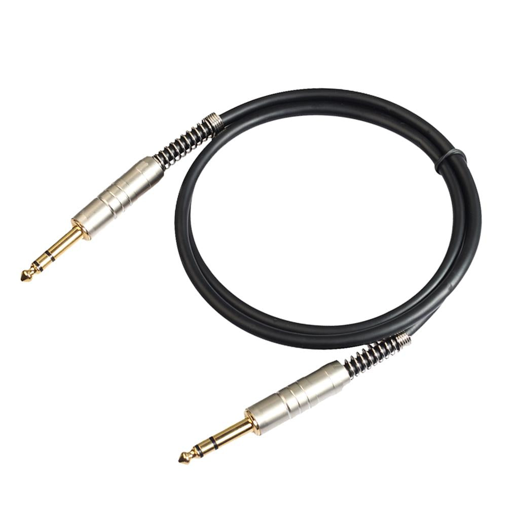 6.35mm Male to Male Stereo Audio Cable for Amplifier Instrument Speaker 1m