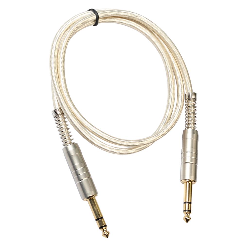 6.35mm Electric Guitar Male to Male Stereo Audio Cable with Metal Housing