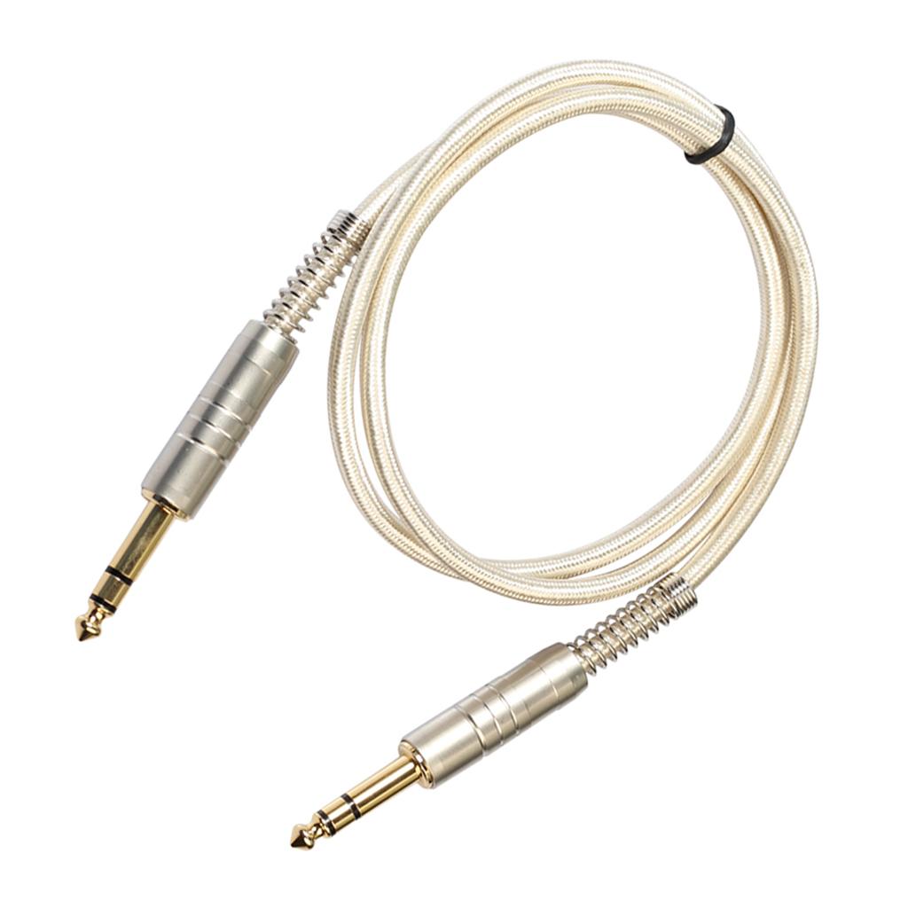 6.35mm Electric Guitar Male to Male Stereo Audio Cable with Metal Housing