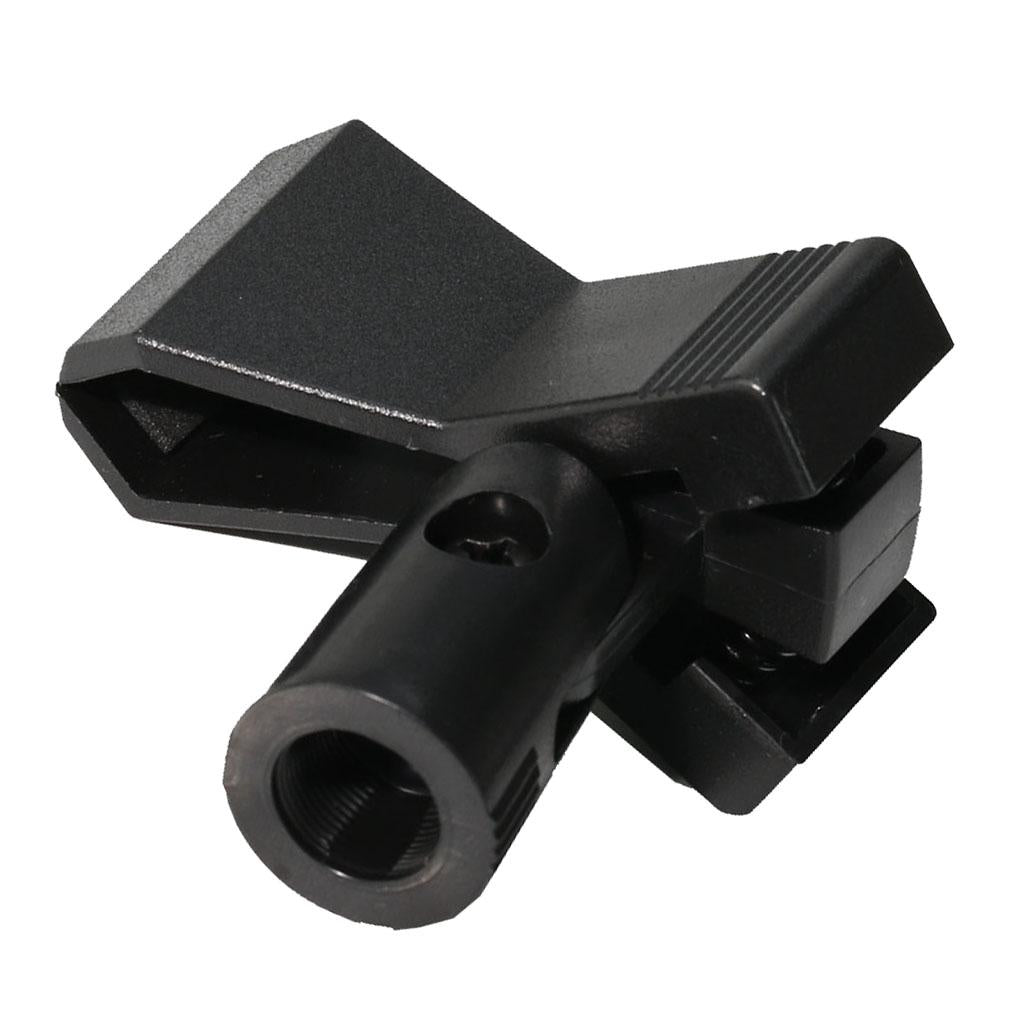 Durable Microphone Clip Mic Clamp Clip Holder Stand Accessory Black