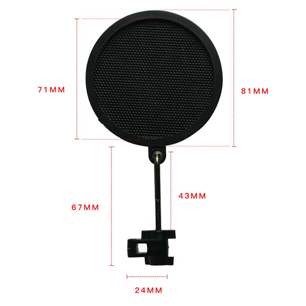 Mic Wind Screen Mask Shied Pop Filter Black