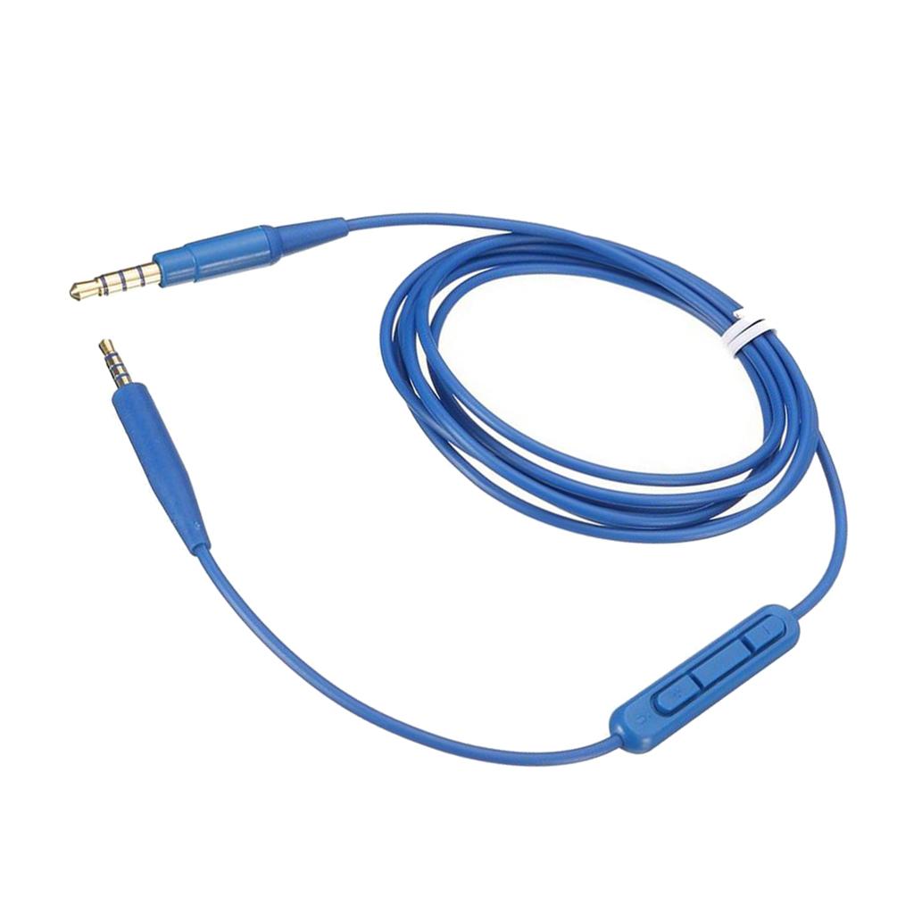 Headphone Audio Cable for Soundtrue Ear with Mic QC35 QC25 OE2 Blue