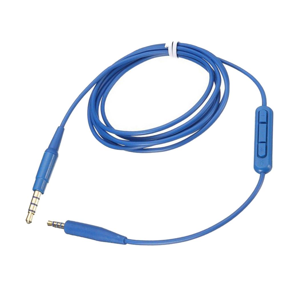 Headphone Audio Cable for Soundtrue Ear with Mic QC35 QC25 OE2 Blue