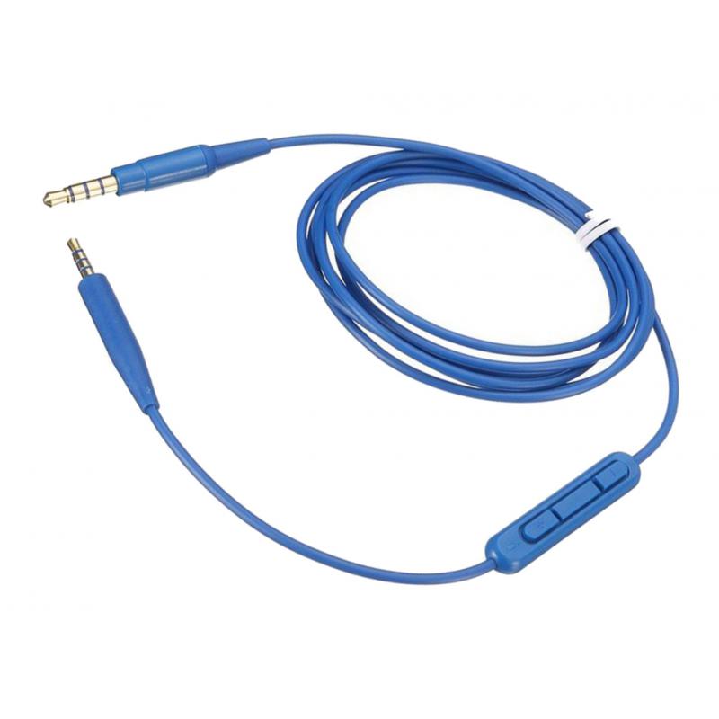 Headphone Audio Cable for Soundtrue Ear with Mic QC35 QC25 OE2 Blue