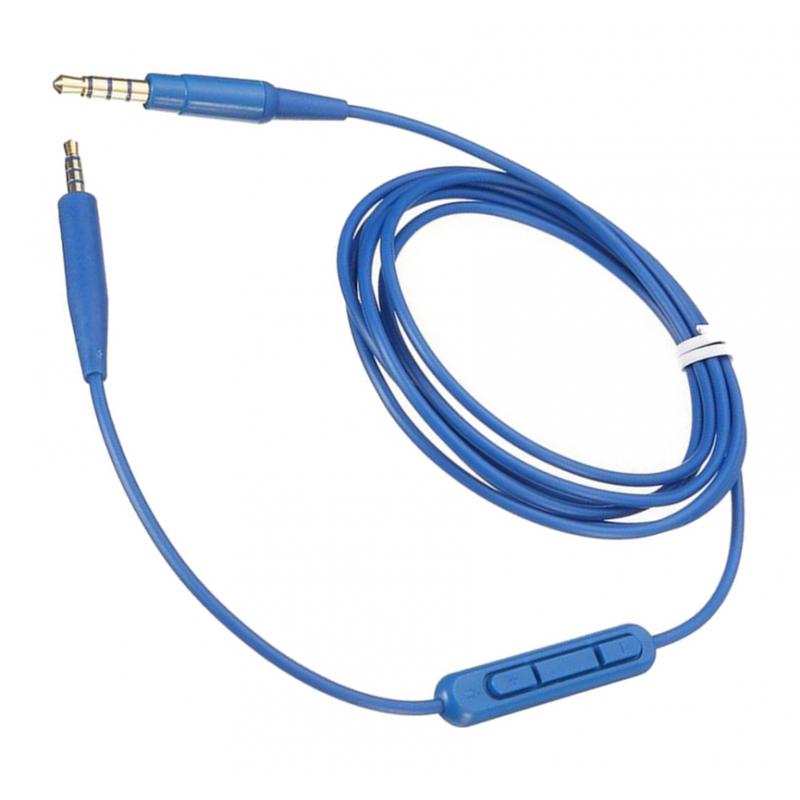 Headphone Audio Cable for Soundtrue Ear with Mic QC35 QC25 OE2 Blue