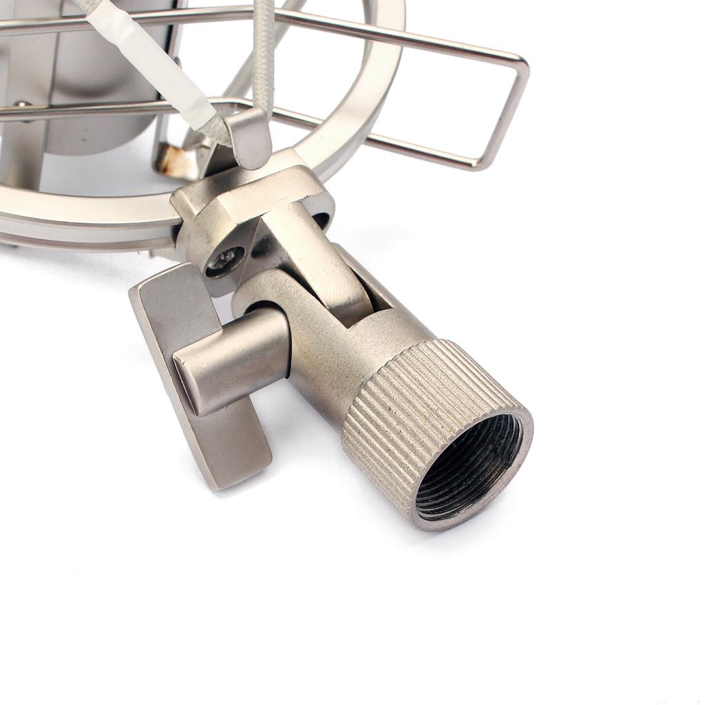 Silver Universal Microphone Shock Mount Holder Clip for Studio Condenser Mic