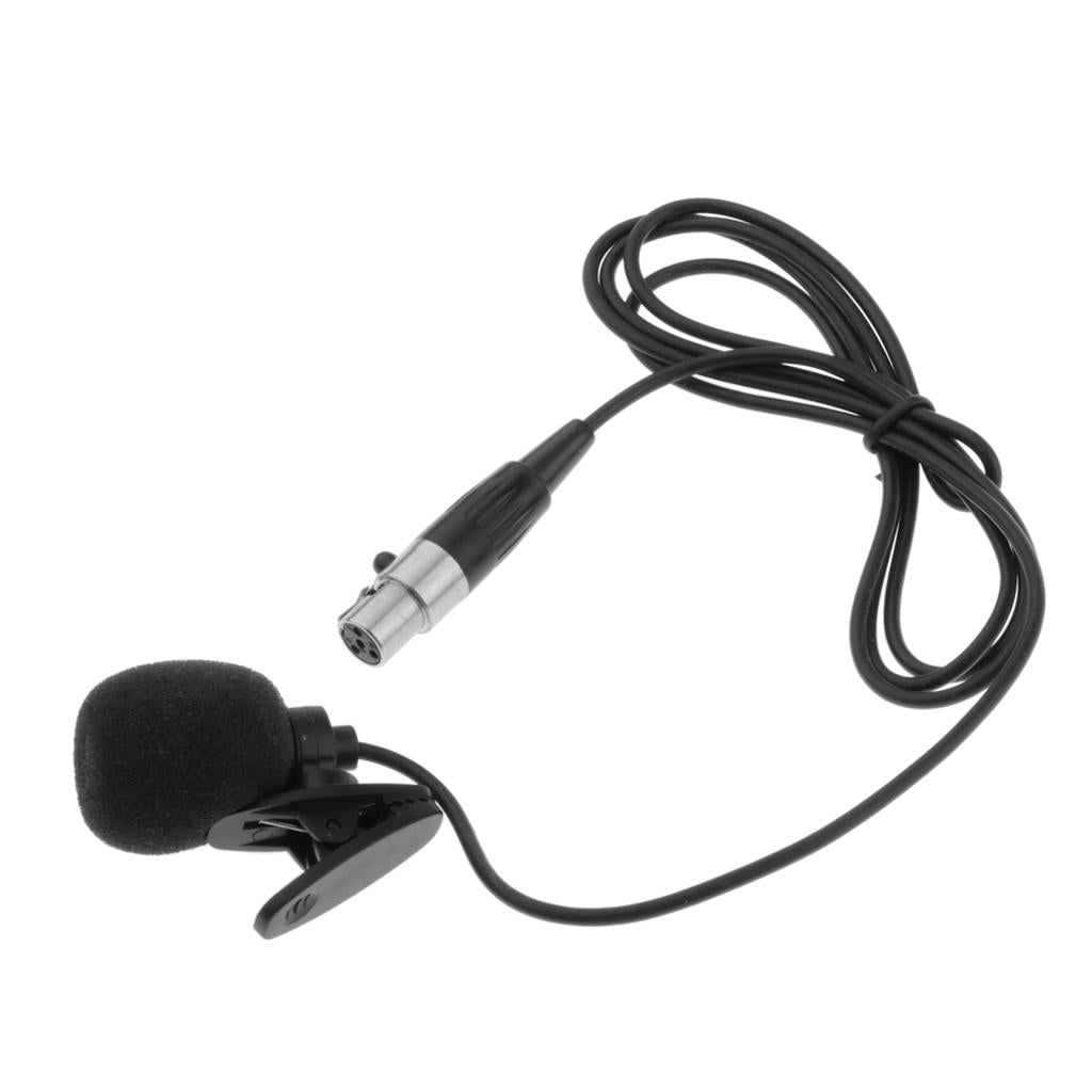 4 Pin Lavalier Microphone Condenser Lapel Tie Clip for Wireless Transmitter