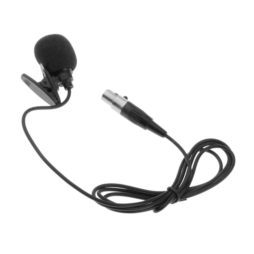 4 Pin Lavalier Microphone Condenser Lapel Tie Clip for Wireless Transmitter