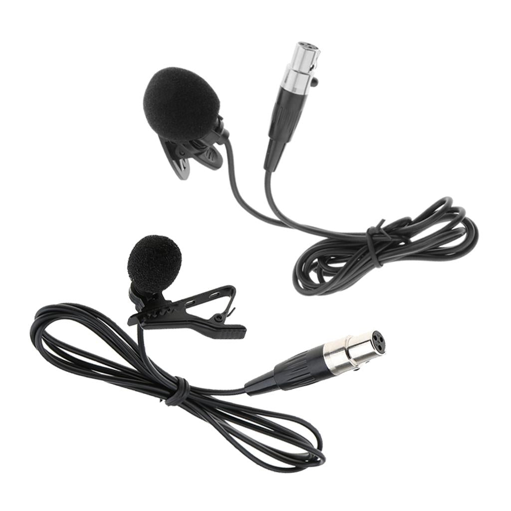 Wireless Microphone XLR 3-pin Connector Lavalier Microphone Plastic Clip