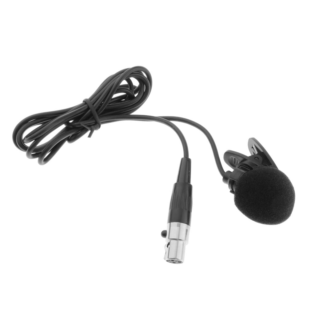 Wireless Microphone XLR 3-pin Connector Lavalier Microphone Plastic Clip