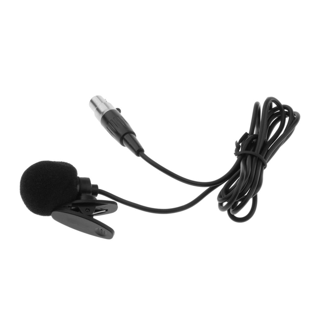 Wireless Microphone XLR 3-pin Connector Lavalier Microphone Plastic Clip