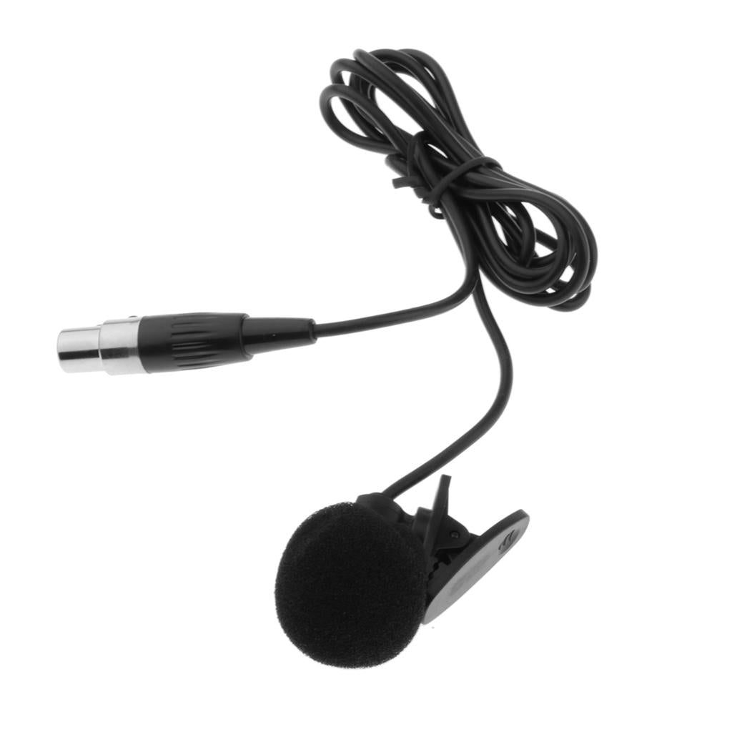 Wireless Microphone XLR 3-pin Connector Lavalier Microphone Plastic Clip