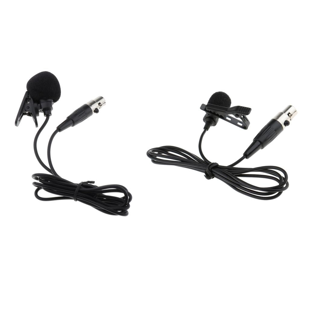 Wireless Microphone XLR 3-pin Connector Lavalier Microphone Plastic Clip