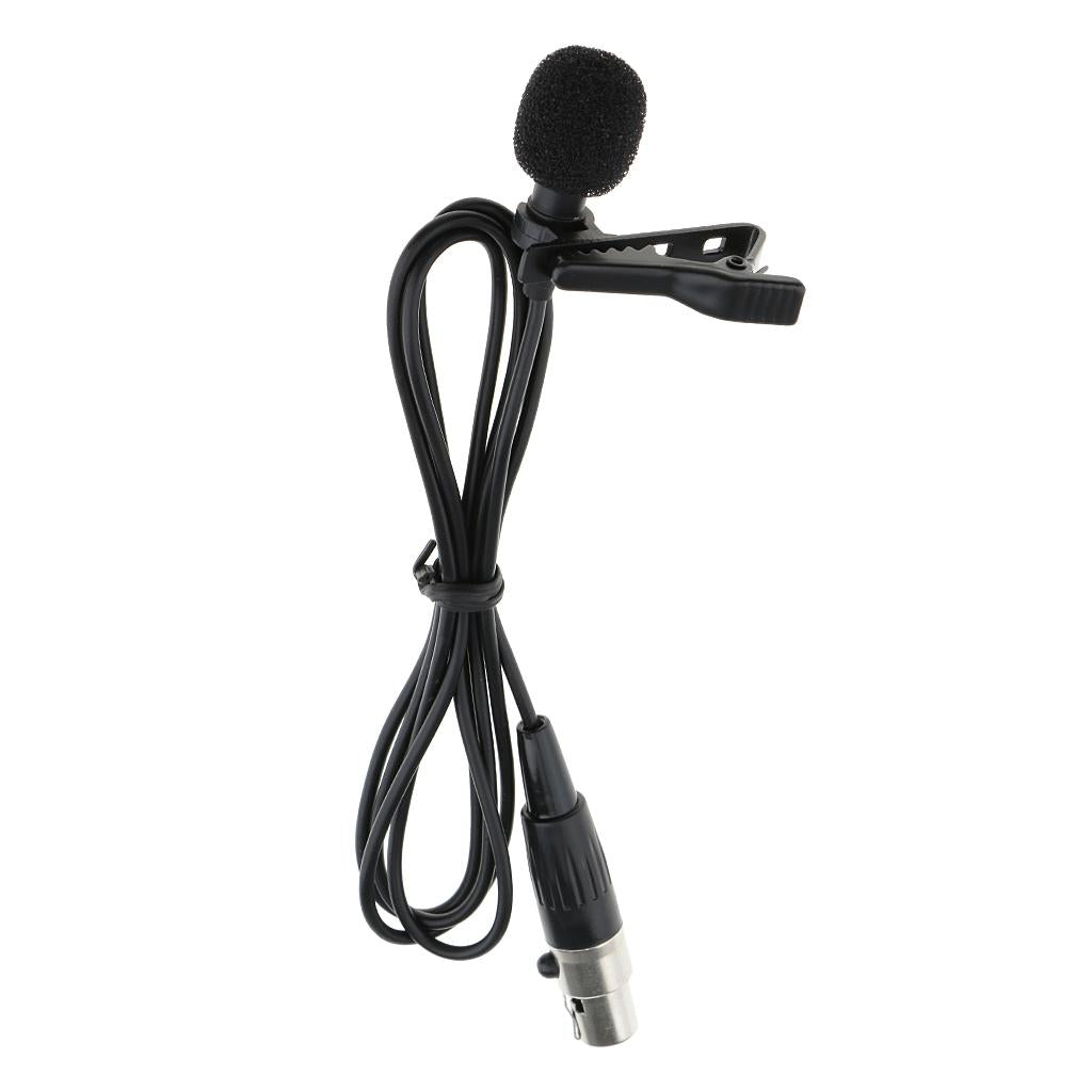 Wireless Microphone XLR 3-pin Connector Lavalier Microphone Metal Clip