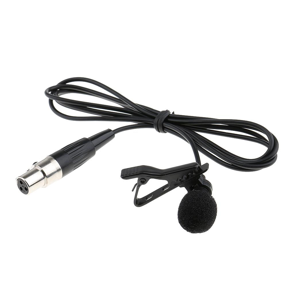 Wireless Microphone XLR 3-pin Connector Lavalier Microphone Metal Clip