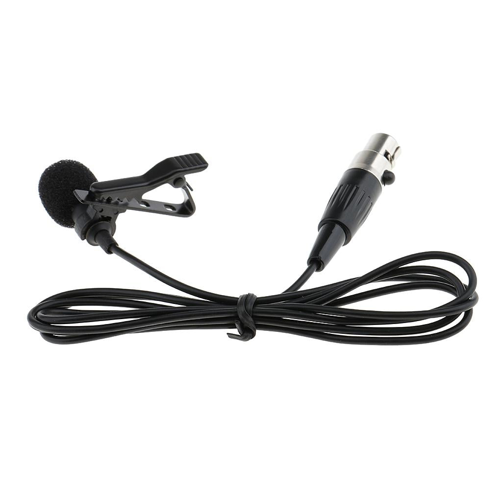 Wireless Microphone XLR 3-pin Connector Lavalier Microphone Metal Clip