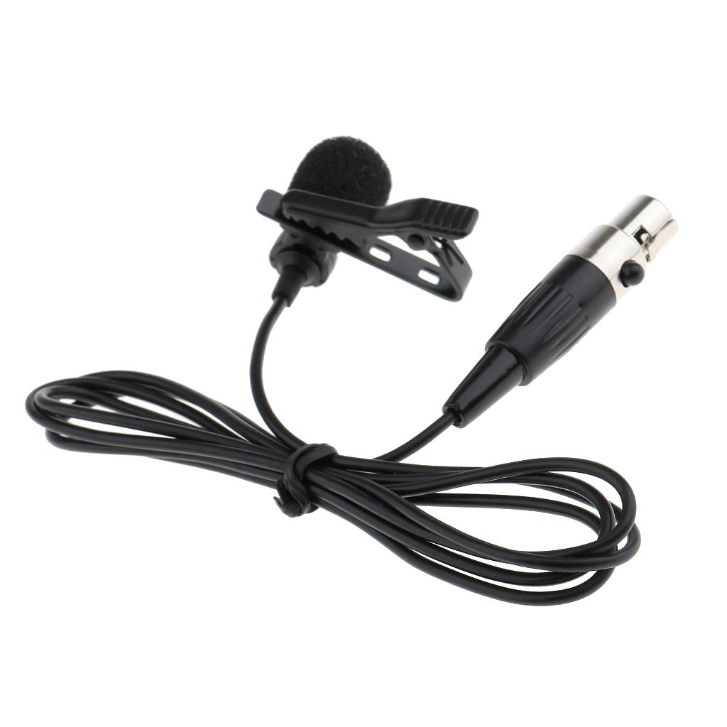 Wireless Microphone XLR 3-pin Connector Lavalier Microphone Metal Clip