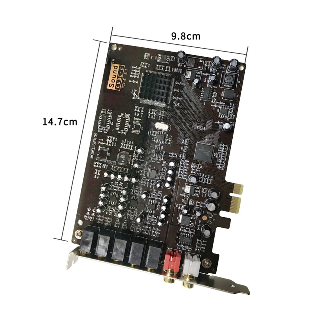 5.1 Channel PCI Sound Card High-Quality 3D Surround Sound Windows