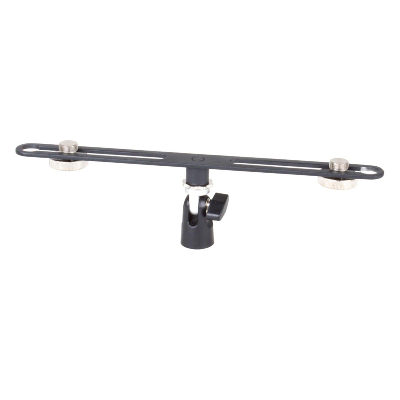 Adjustable Stereo Microphone Bar with 5/8inch Screws for Holding 2 Mics