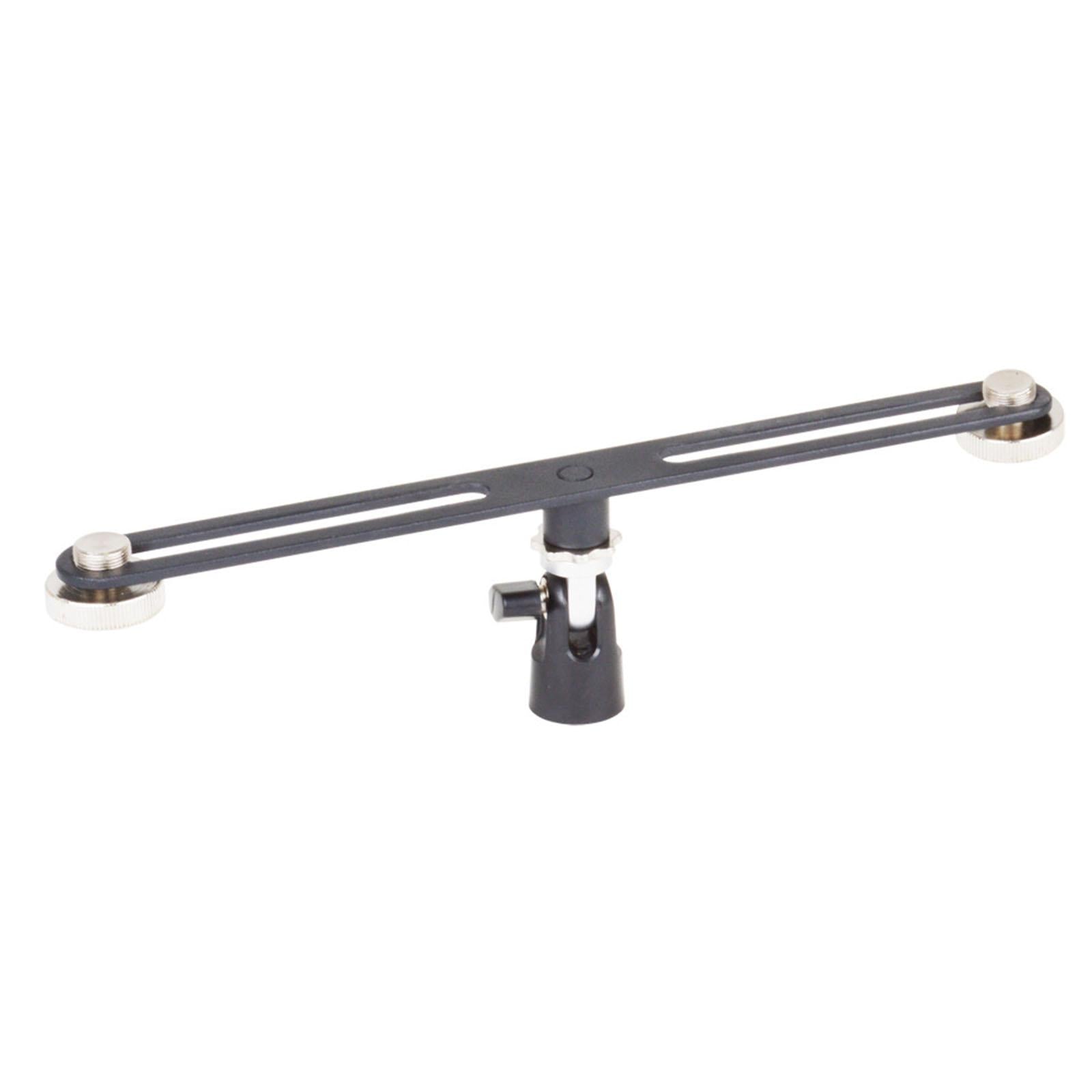 Adjustable Stereo Microphone Bar with 5/8inch Screws for Holding 2 Mics