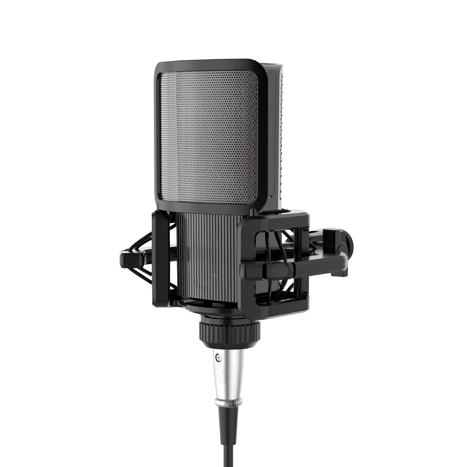 Microphone Shock Mount Suspension for Condenser Microphone Broadcasting black