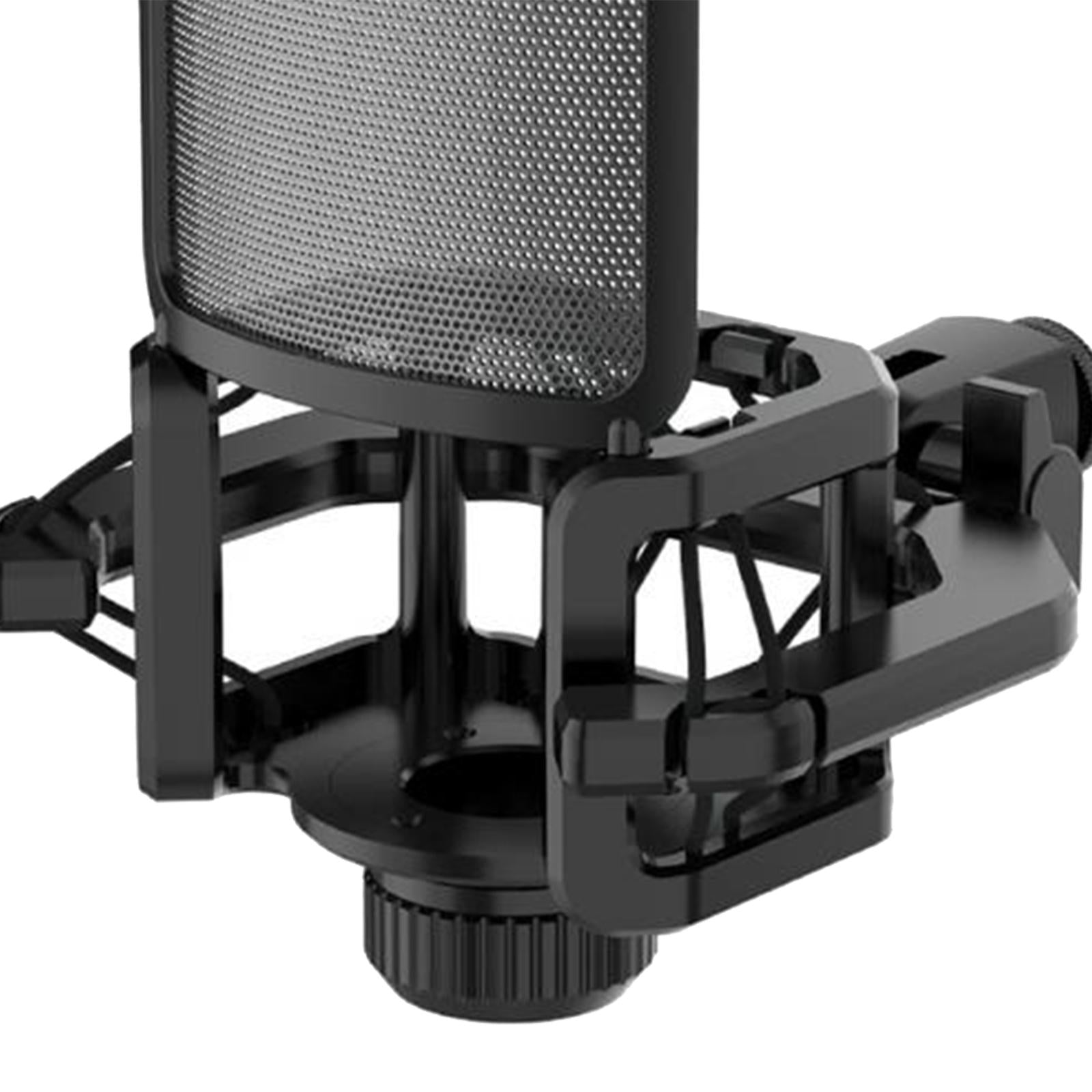 Microphone Shock Mount Suspension for Condenser Microphone Broadcasting black