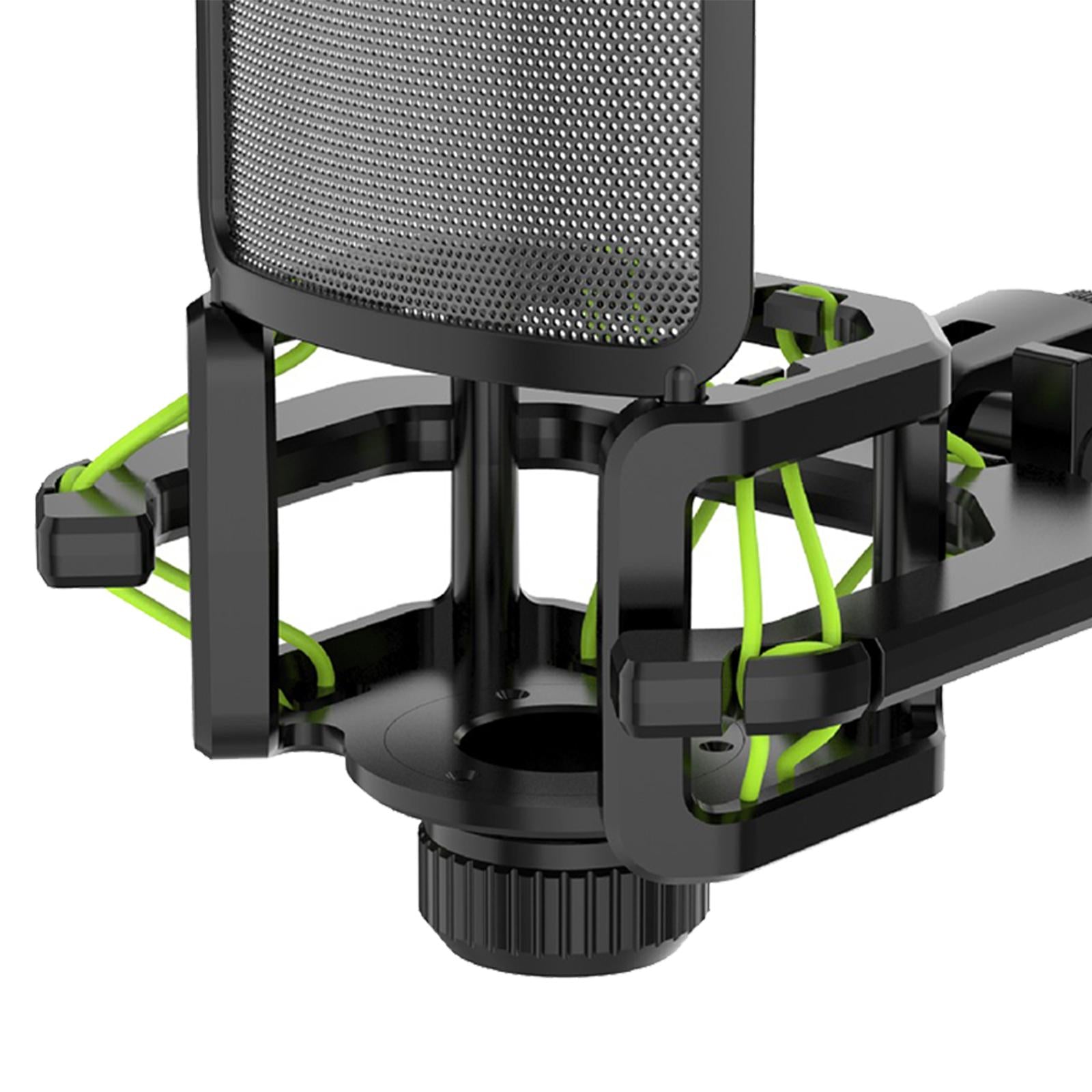 Microphone Shock Mount Suspension for Condenser Microphone Broadcasting green