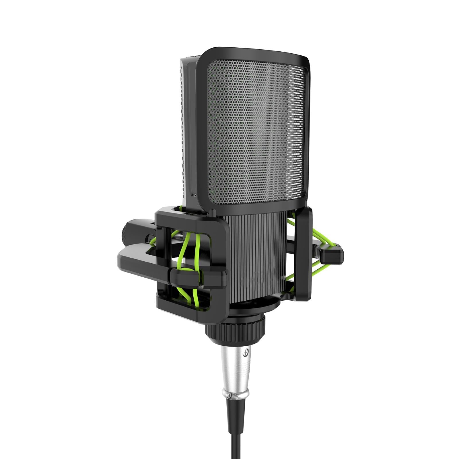 Microphone Shock Mount Suspension for Condenser Microphone Broadcasting green