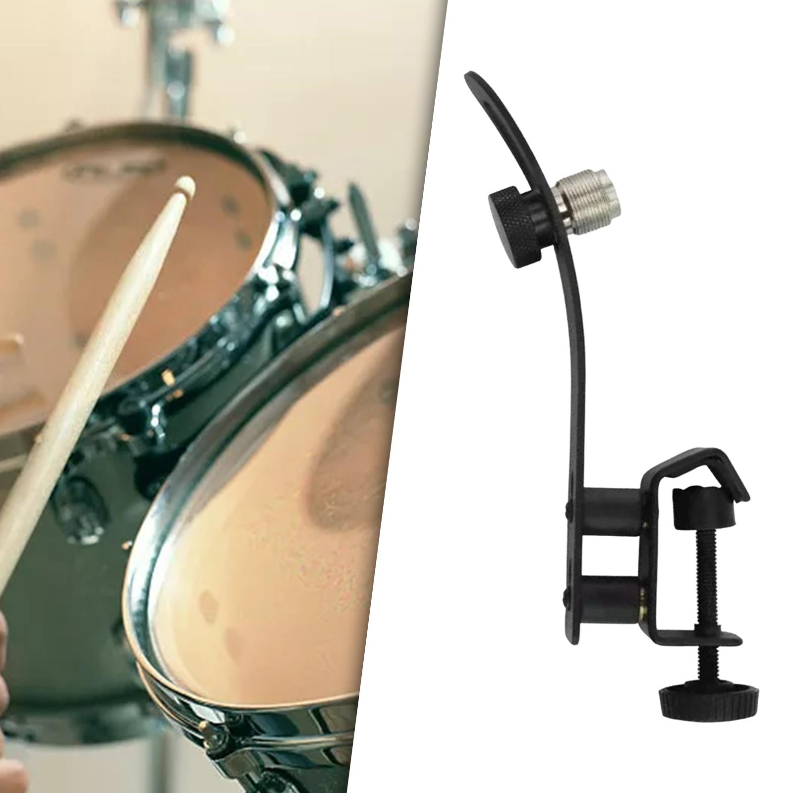 Drum Rim Microphone Clip Drum Mount Shockproof Microphone Mic Stand Handheld