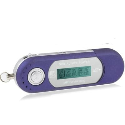 4GB MP3 Player with LCD Screen, Support FM Radio, Work with AAA battery, Use as USB Flash Disk (Blue)