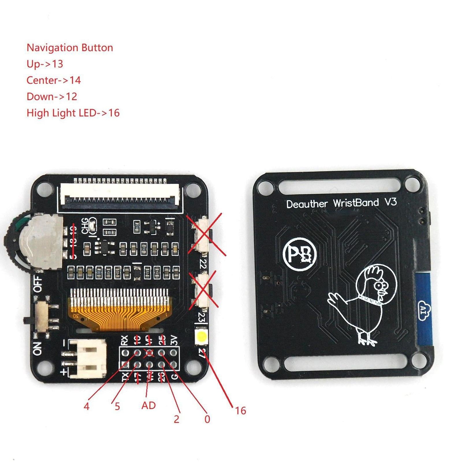Professional WiFi Test Tool ESP8266 WiFi Deauther Watch  Black