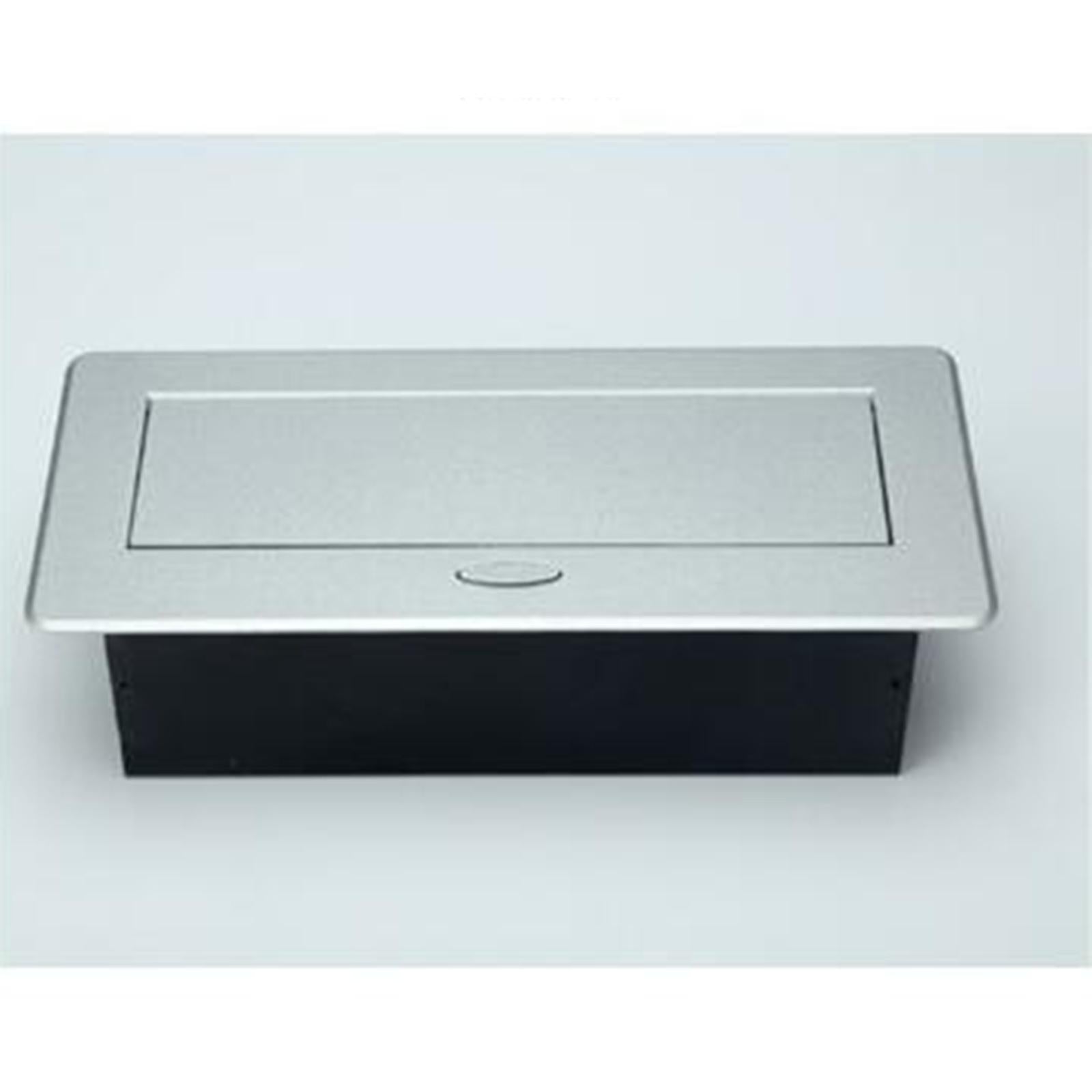 Recessed Table Socket Connection Box AC Power Electric Outlet Silver