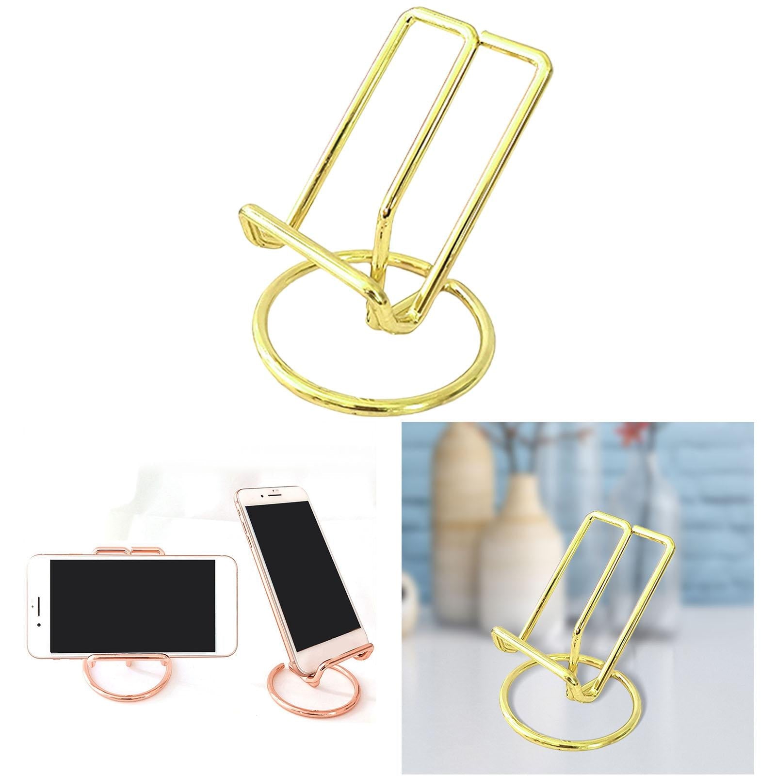 Desktop Phone Holder Rack Business Cards Holder Cell Phone Stand Non Slip Golden